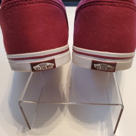 Vans Women’s 9.5 Burgundy Canvas Lace Up Low Top Sneakers NWOT - Picture 6 of 8